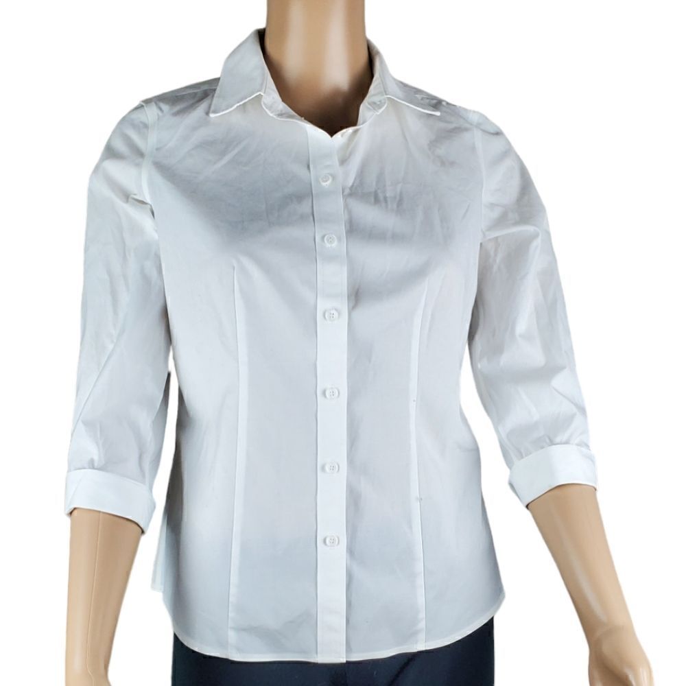 Talbots White Crisp Blouse